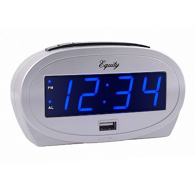 La Crosse Technology Equity 0.9-in. LED Alarm Clock with USB Charge Port
