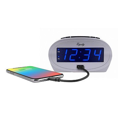 La Crosse Technology Equity 0.9-in. LED Alarm Clock with USB Charge Port