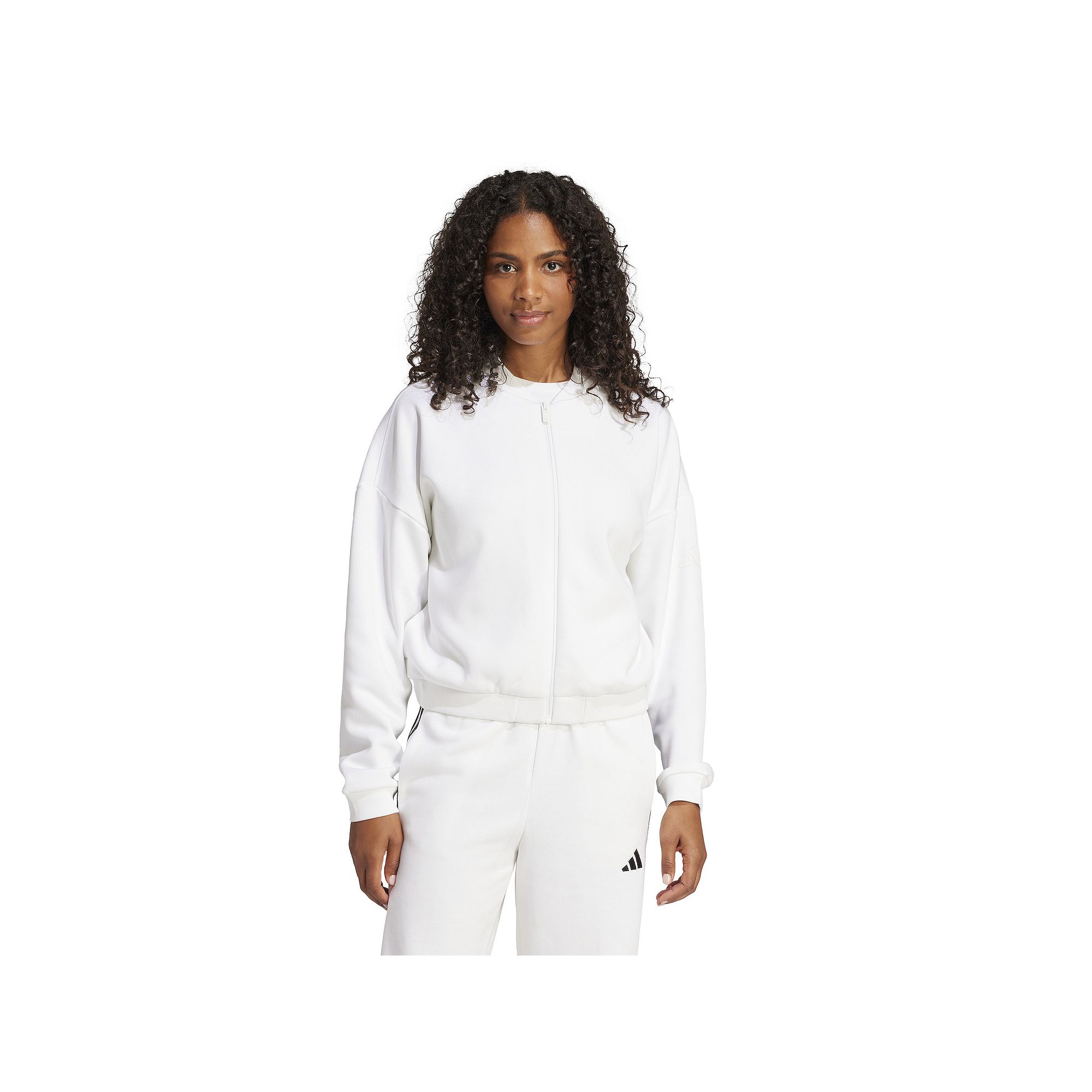 Womens adidas Essentials Contemporary Logo Sportswear Bomber Jacket, Size: