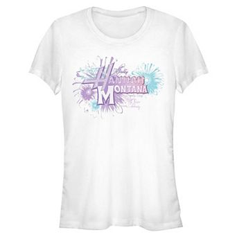 Disney's Hannah Montana Juniors' Floral Logo Graphic Tee
