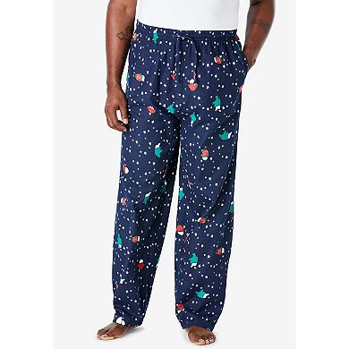 Kingsize Men's Big & Tall Novelty Print Flannel Pajama Pants