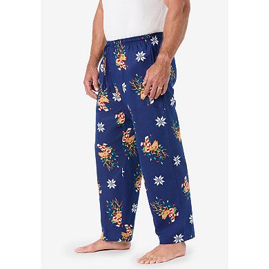 Kingsize Men's Big & Tall Novelty Print Flannel Pajama Pants