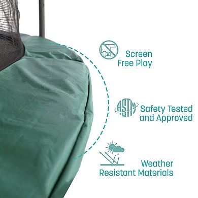 Skywalker Trampolines Round, Outdoor Trampoline For Kids With Safety Enclosure Net
