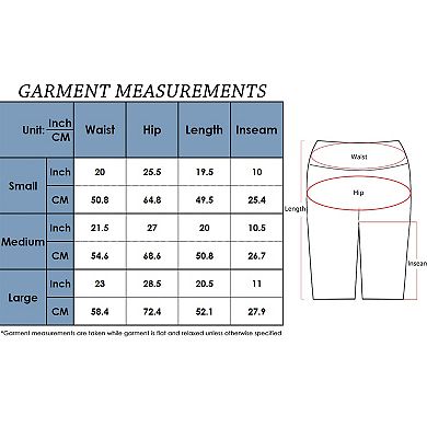 Women's High Elastic Waist 10/11 Compression Yoga Shorts