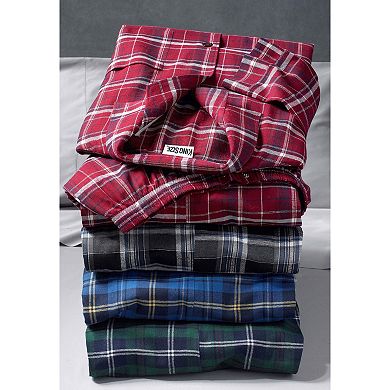 Kingsize Men's Big & Tall Plaid Flannel Pajama Set