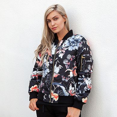 Women's Floral Bomber Jacket