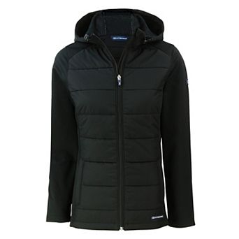 Cutter & Buck Evoke Hybrid Eco Softshell Recycled Full Zip Womens Hooded Jacket