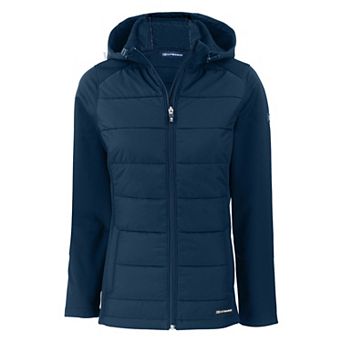Cutter & Buck Evoke Hybrid Eco Softshell Recycled Full Zip Womens Hooded Jacket