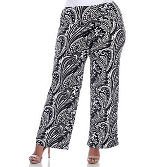 Plus Size Paisley Palazzo Pants