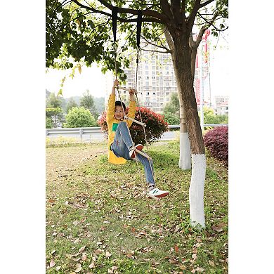 Wooden Swings with 4 Included Ropes, Tree Swing, Swing Bar, Climbing ...