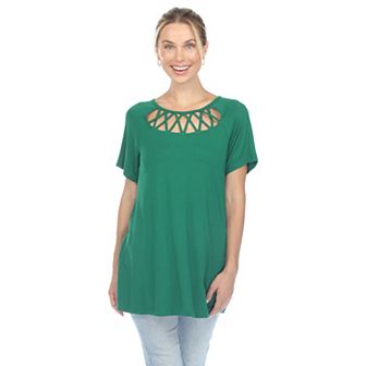 Women's Crisscross Cutout Short Sleeve Top