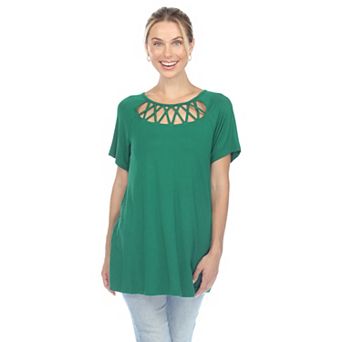 Women's Crisscross Cutout Short Sleeve Top