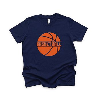 Basketball With Ball Youth Short Sleeve Graphic Tee