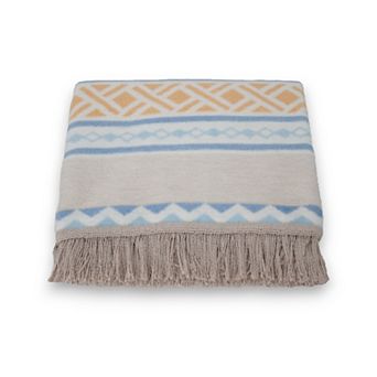 Discover Europe Geo Stripe Cotton Blend Throw