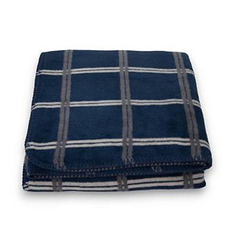 Discover Europe Minimalist Plaid Cotton Blend Throw