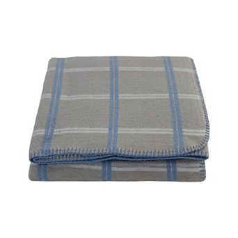 Discover Europe Minimalist Plaid Cotton Blend Throw