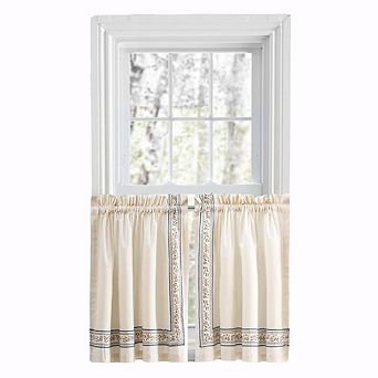 Richmark Decorative 1.5" Rod Pocket Tailored Tier For Windows