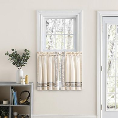 Richmark Decorative 1.5" Rod Pocket Tailored Tier For Windows