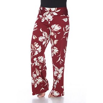 Plus Size Floral Print Wide Leg Palazzo Pants