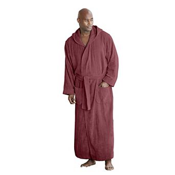 KingSize Men's Big & Tall Terry Velour Hooded Maxi Robe
