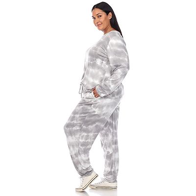 Plus Size Women's Pajama Set 2-Piece - Long Sleeve Sleepwear With Pockets, Loungewear For Fall & Winter