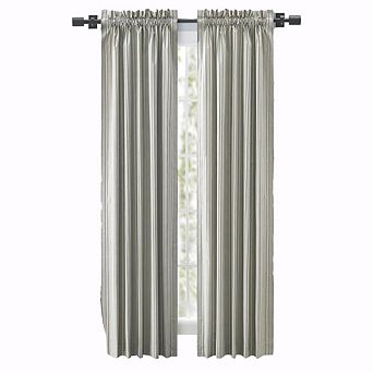 Springfield Stripe Tailored 3" Rod Pocket Curtain Panel Pair With Ties