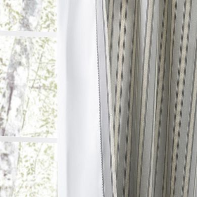 Springfield Stripe Tailored 3" Rod Pocket Curtain Panel Pair With Ties