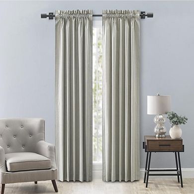 Springfield Stripe Tailored 3" Rod Pocket Curtain Panel Pair With Ties