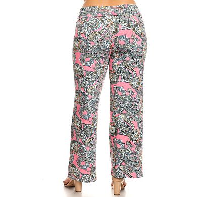 Plus Size Paisley Palazzo Pants