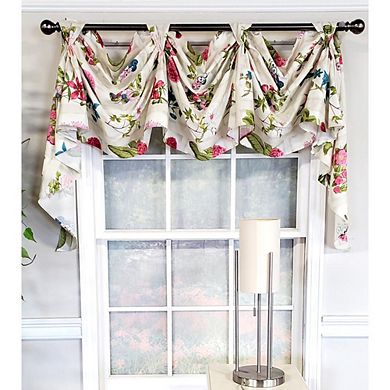 Luxurious Modern Design Nigel Stripe Victory Swag 3-scoop Window Valance