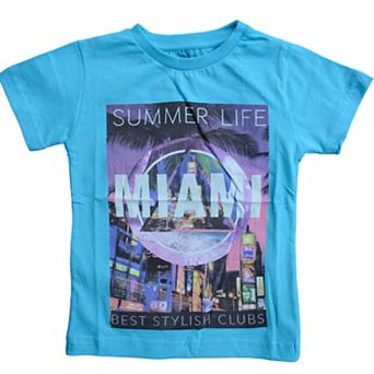 Short Sleeve Casual Wear Summer T-shirts For Kids In Cotton