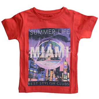 Short Sleeve Casual Wear Summer T-shirts For Kids In Cotton