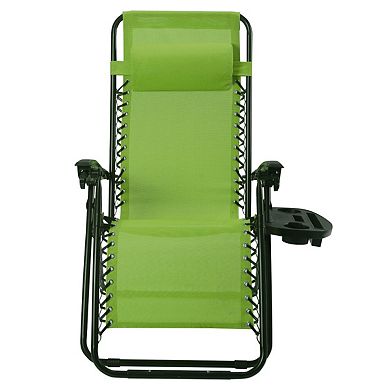 Set Of 2 Folding Outdoor Zero Gravity Lounge Chair Recliner