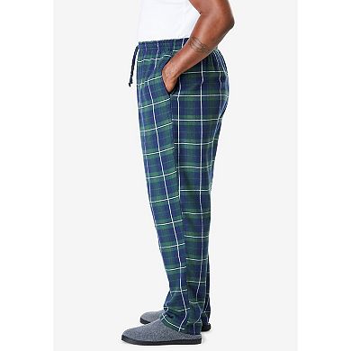 KingSize Men's Big & Tall Flannel Plaid Pajama Pants