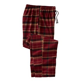 KingSize Men's Big & Tall Flannel Plaid Pajama Pants