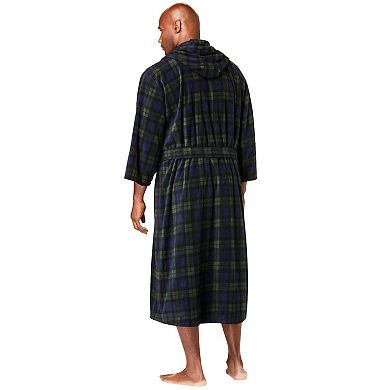 KingSize Men's Big & Tall Hooded Microfleece Maxi Robe With Front Pockets