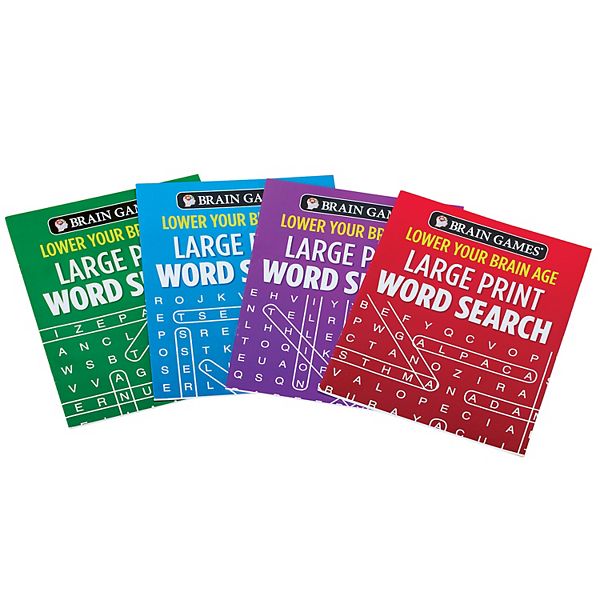 Collections Etc Brain Games Lower Your Brain Age Large Print Word ...