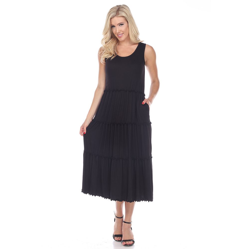 Women's Tiered Midi Sleeveless Dress