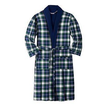 KingSize Men's Big & Tall Jersey-Lined Flannel Robe
