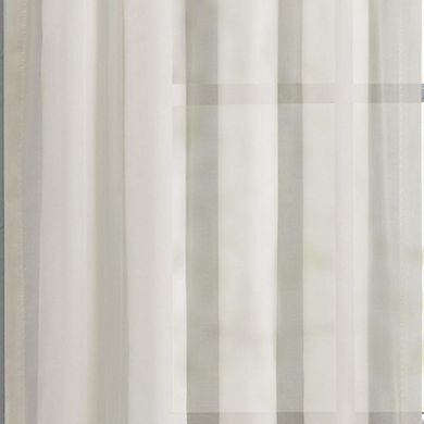 Cotton Voile Decorative 1.5" Rod Pocket Tailored Tier Pair For Windows