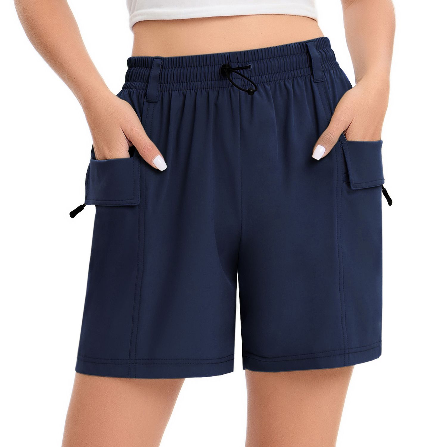 Jogger Shorts Men MAGCOMSEN Walking Cargo Shorts Men Breathable Golf Soft Shorts Elastic Waist Combat Trousers, Army Green 5 11 Tactical Pants Mens