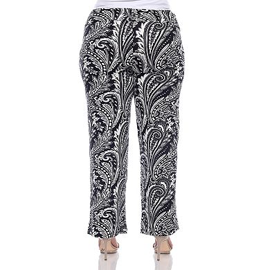 Plus Size Paisley Palazzo Pants