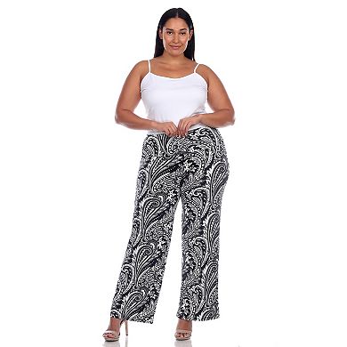 Plus Size Paisley Palazzo Pants