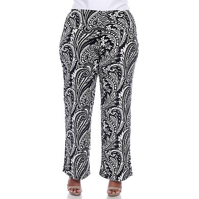 Plus Size Paisley Palazzo Pants