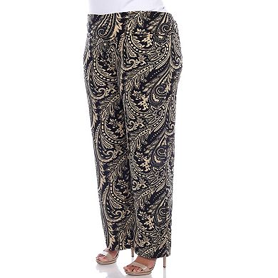 Plus Size Paisley Palazzo Pants