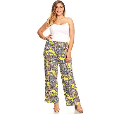 Plus Size Paisley Palazzo Pants