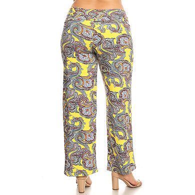 Plus Size Paisley Palazzo Pants