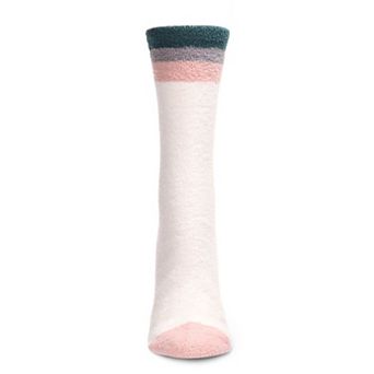Women's Cable Knit Striped Super Soft Cozy Crew Socks