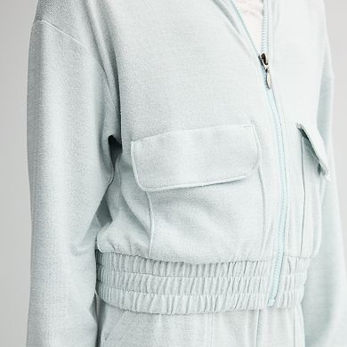 Girls 6-20 SO® Hacci Zip Front Hoodie in Regular & Plus Size