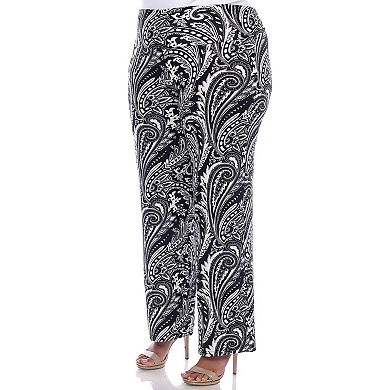 Plus Size Paisley Palazzo Pants